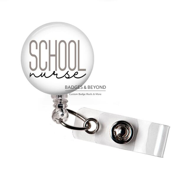 Handmade Accessories - School Nurse Badge Reel | RN Retractable ID Name Tag Holder for School Nurses
